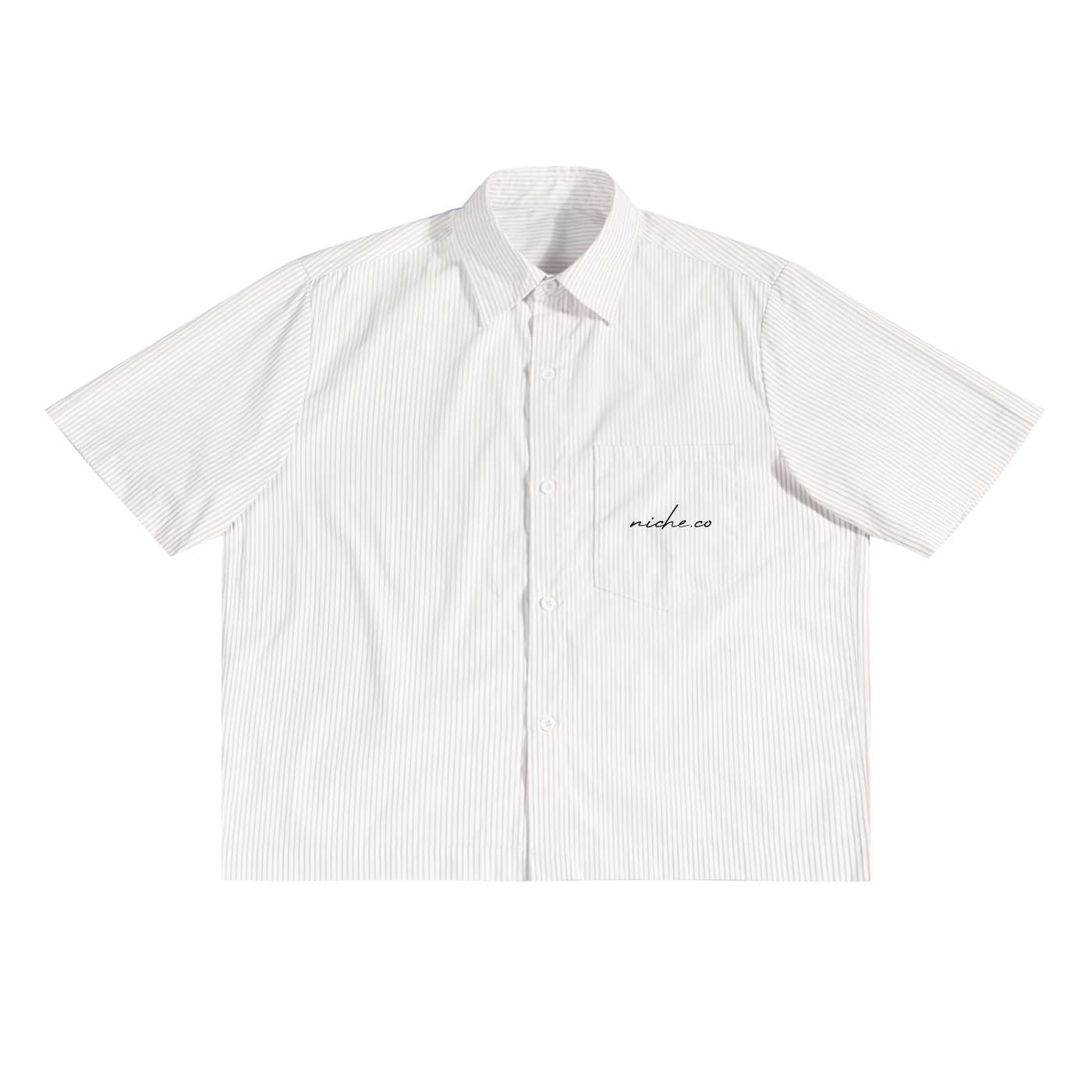 Oversized Vert Stripe Button Up
