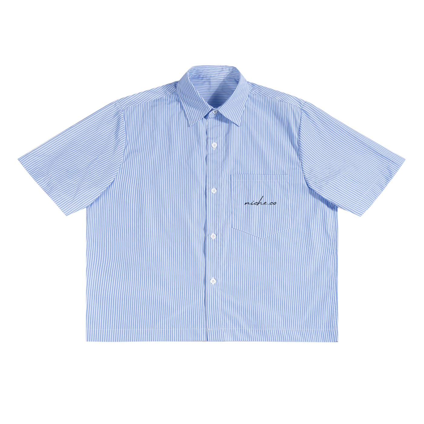 Oversized Vert Stripe Button Up