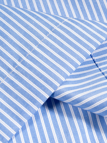 Oversized Vert Stripe Button Up